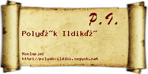 Polyák Ildikó névjegykártya