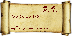 Polyák Ildikó névjegykártya